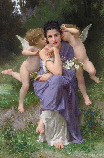 William-Adolphe Bouguereau Songs of Spring 1889 Fine Art Print