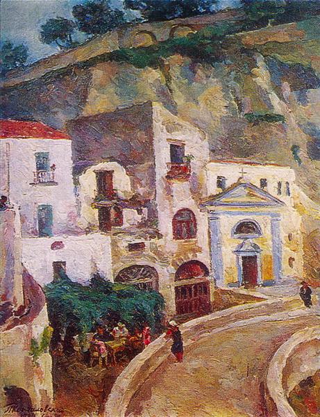 Pyotr Konchalovsky Sorrento. Grave of Sylvester Shchedrin. 1924 Fine Art Print