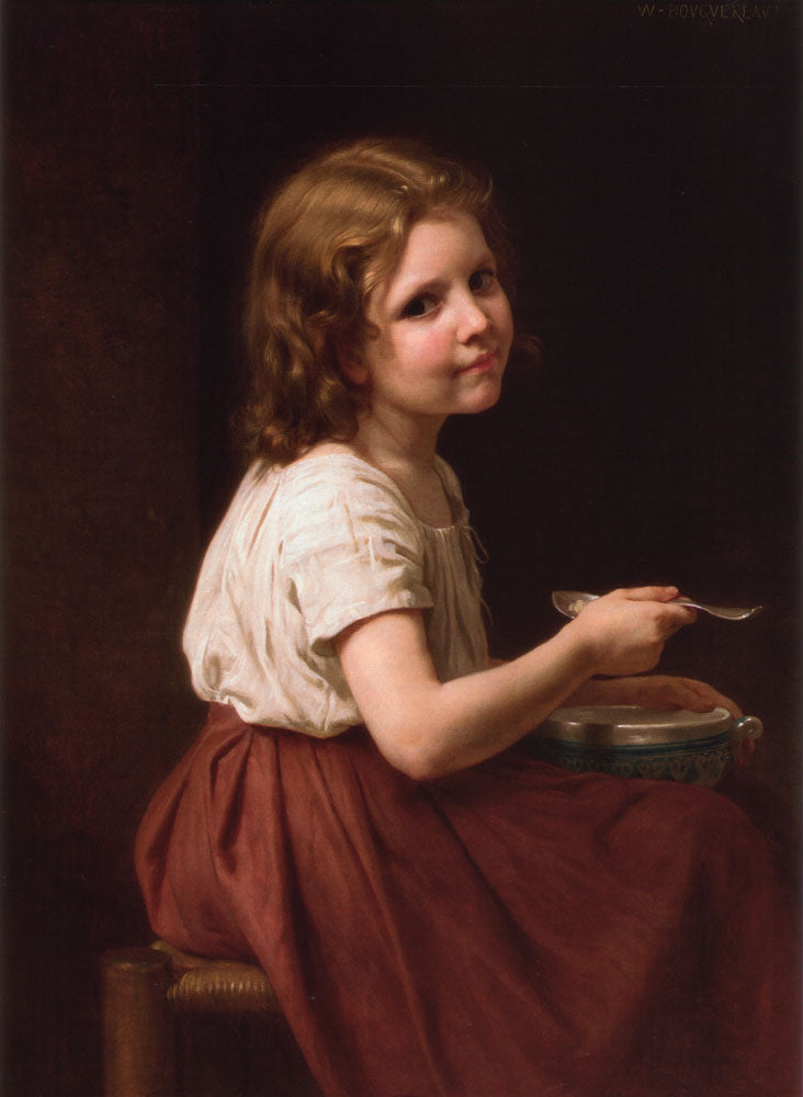 William-Adolphe Bouguereau Soup 1865 Fine Art Print