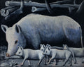 Niko Pirosmani White Sow with Piglets 1904 Fine Art Print