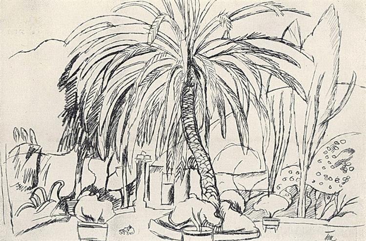Pyotr Konchalovsky Spanish Landscape. Palm. 1910 Fine Art Print