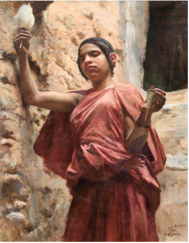 Émile Friant Spinner from El Kantara 1892 Fine Art Print
