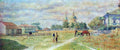 Ilya Mashkov Square in the Village Mikhailovskaya 1933 Fine Art Print