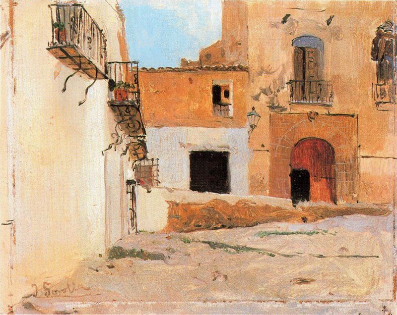 Joaquín Sorolla Square of Valencia 1880 Fine Art Print