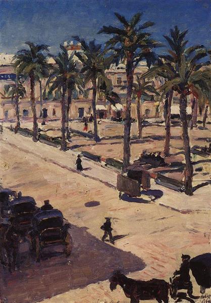 Vasily Surikov Square San-Fernando in Seville 1910 Fine Art Print