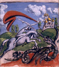 Ilya Mashkov St. George Killing the Dragon 1918 Fine Art Print