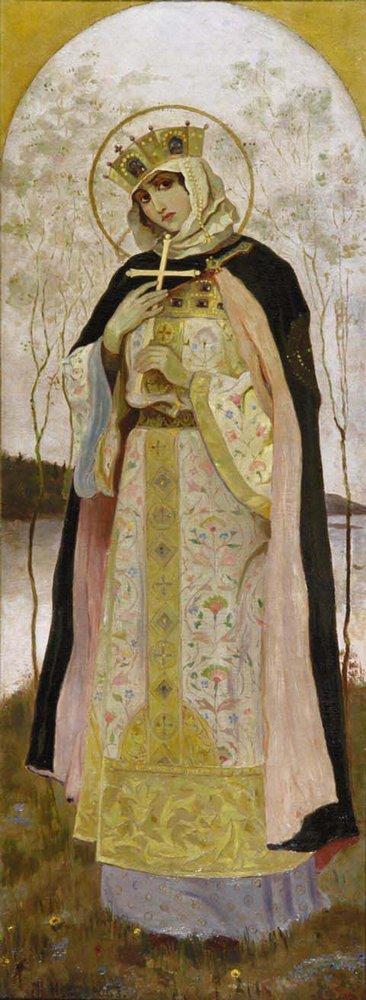 Mikhail Nesterov St.Olga 1892 Fine Art Print