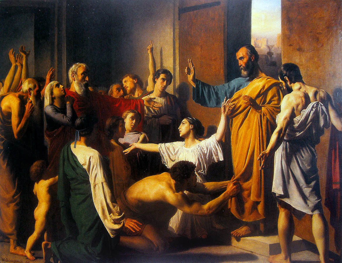 William-Adolphe Bouguereau St. Peter, after his delivery from prison by the angel 1848 Fine Art Print