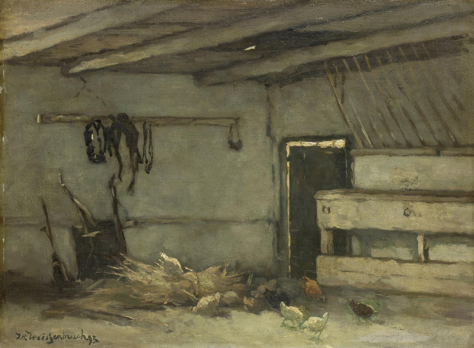 Johan Hendrik Weissenbruch Stalinterieur 1895 Fine Art Print