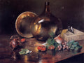 William Merritt Chase Still Life - Brass and Glass 1888 Fine Art Print