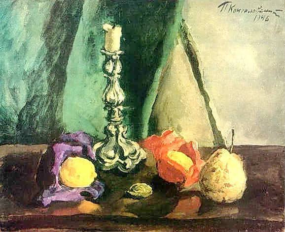 Pyotr Konchalovsky Still Life. Candlestick and Pear. 1946 Fine Art Print