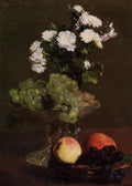 Henri Fantin-Latour Still Life Chrysanthemums and Grapes 1872 Fine Art Print