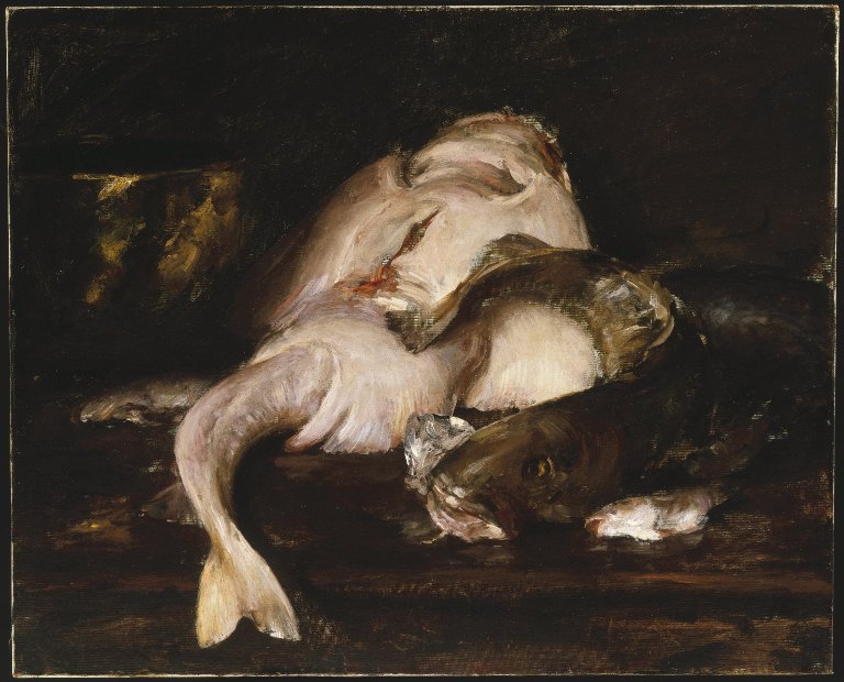 William Merritt Chase Still Life, Fish 1912 Fine Art Print