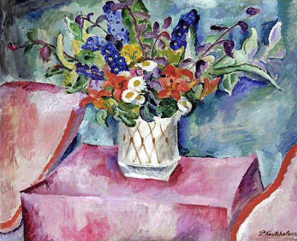 Pyotr Konchalovsky Still Life. Flowers in Pink. 1918 Fine Art Print