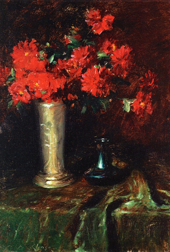 William Merritt Chase Still Life - Flowers 1883 Fine Art Print