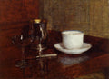 Henri Fantin-Latour Still Life Glass, Silver Goblet and Cup of Champagn 1871 Fine Art Print