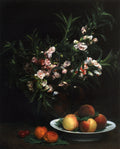 Henri Fantin-Latour Still Life Impatiens, Peaches and Apricots 1877 Fine Art Print