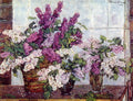 Pyotr Konchalovsky Still Life. Lilac, Crystal Vase and a Basket. 1954 Fine Art Print