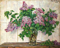 Pyotr Konchalovsky Still Life. Lilacs in a Glass Jar against the Stove. 1952 Fine Art Print