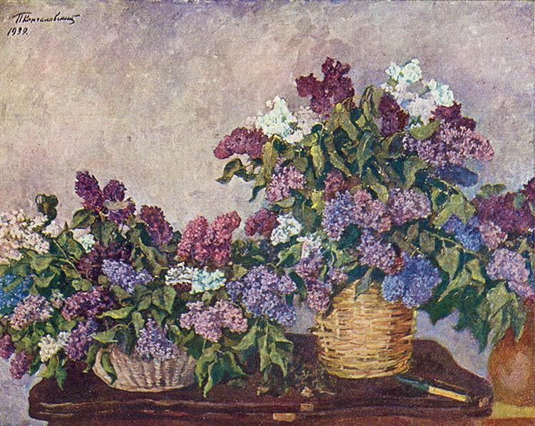 Pyotr Konchalovsky Still Life. Lilacs in Two Baskets. 1939 Fine Art Print