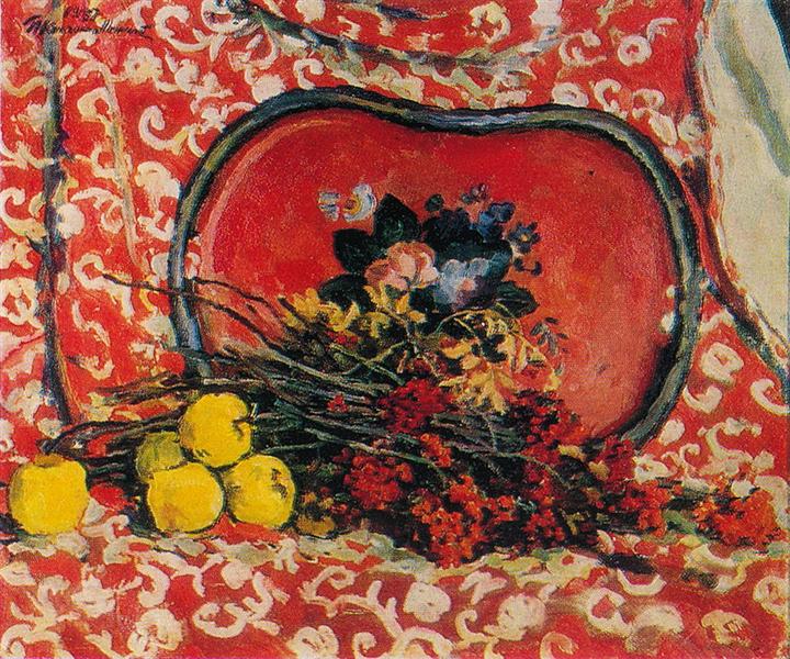 Pyotr Konchalovsky Still Life. Red Tray and Ash. 1947 Fine Art Print