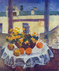 Pyotr Konchalovsky Still Life. Table with Fruits and Yellow Flowers. 1929 Fine Art Print