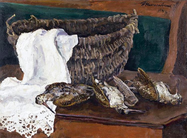 Pyotr Konchalovsky Still Life with Basket and Woodcock 1946 Fine Art Print