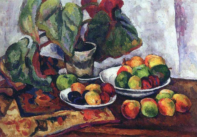 Pyotr Konchalovsky Still Life with Begonia 1916 Fine Art Print