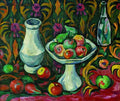 Ilya Mashkov Still Life with Bottle, Jug and Fruit 1910 Fine Art Print