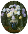 Nikolay Bogdanov Belsky Still Life with Chrysanthemums 1924 Fine Art Print