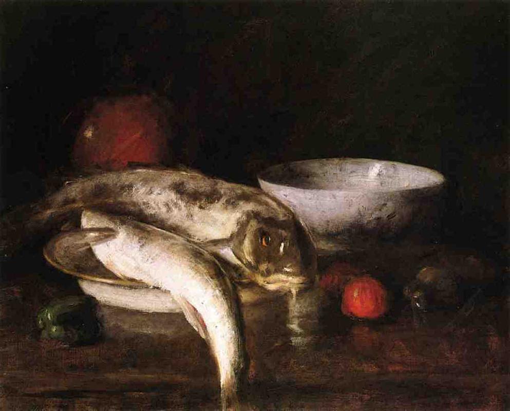 William Merritt Chase Still Life with Fish 1905 Fine Art Print