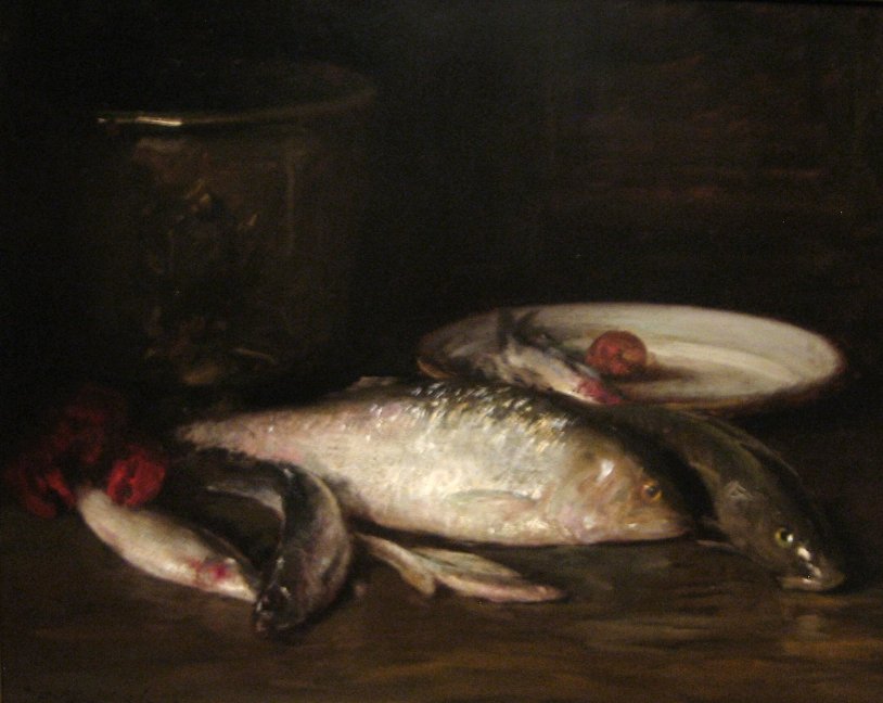 William Merritt Chase Still-Life with Fish #3 1905 Fine Art Print