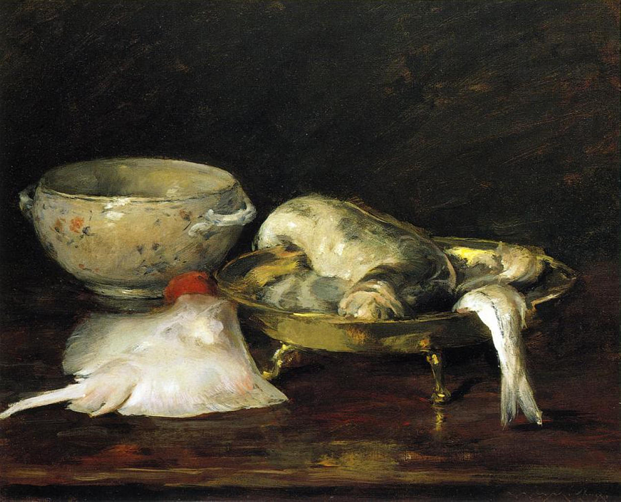 William Merritt Chase Still Life with Fish 1908 Fine Art Print