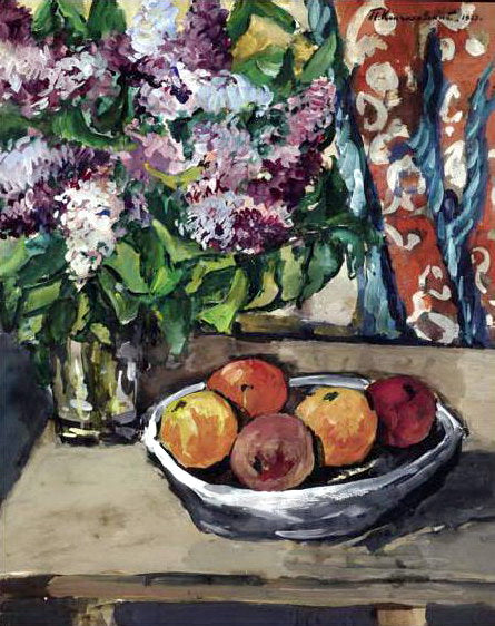 Pyotr Konchalovsky Still Life with Lilac and Orange 1927 Fine Art Print