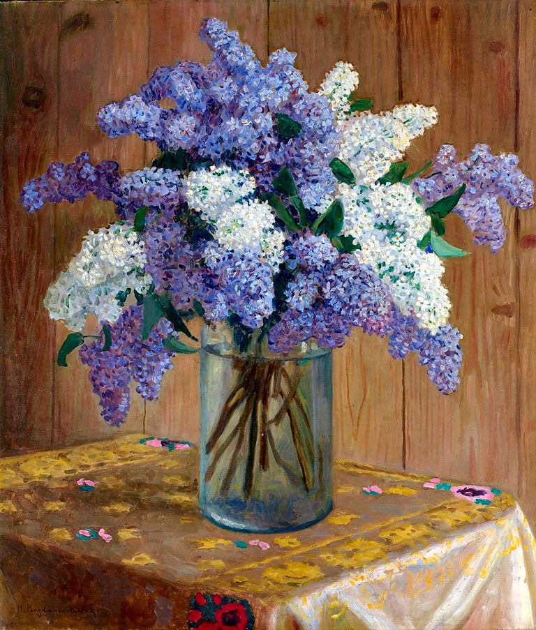Nikolay Bogdanov Belsky Still Life with Lilacs 1900 Fine Art Print