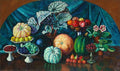 Ilya Mashkov Still Life with Melons and Pumpkins 1915-1916 Fine Art Print