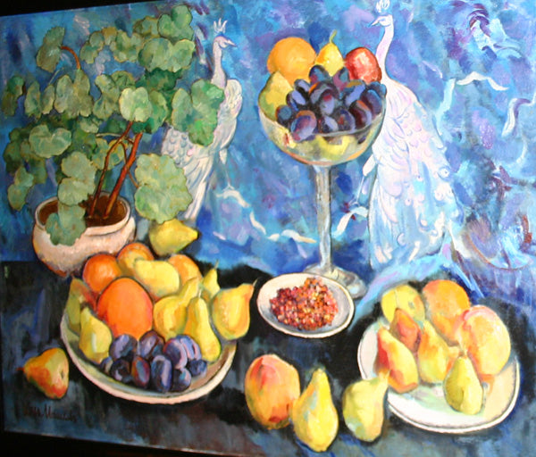 Ilya Mashkov Still Life with Peacocks 1908-1909 Fine Art Print