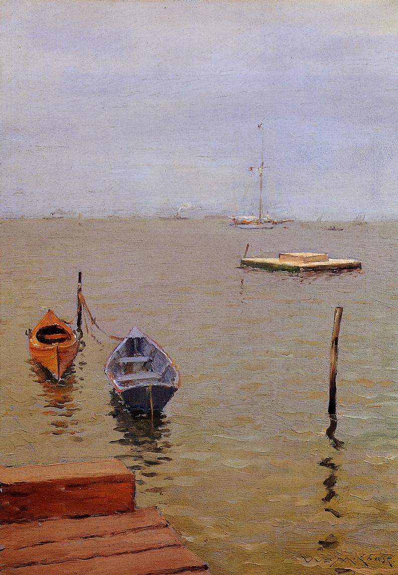 William Merritt Chase Stormy Day Bath Beach 1888 Fine Art Print
