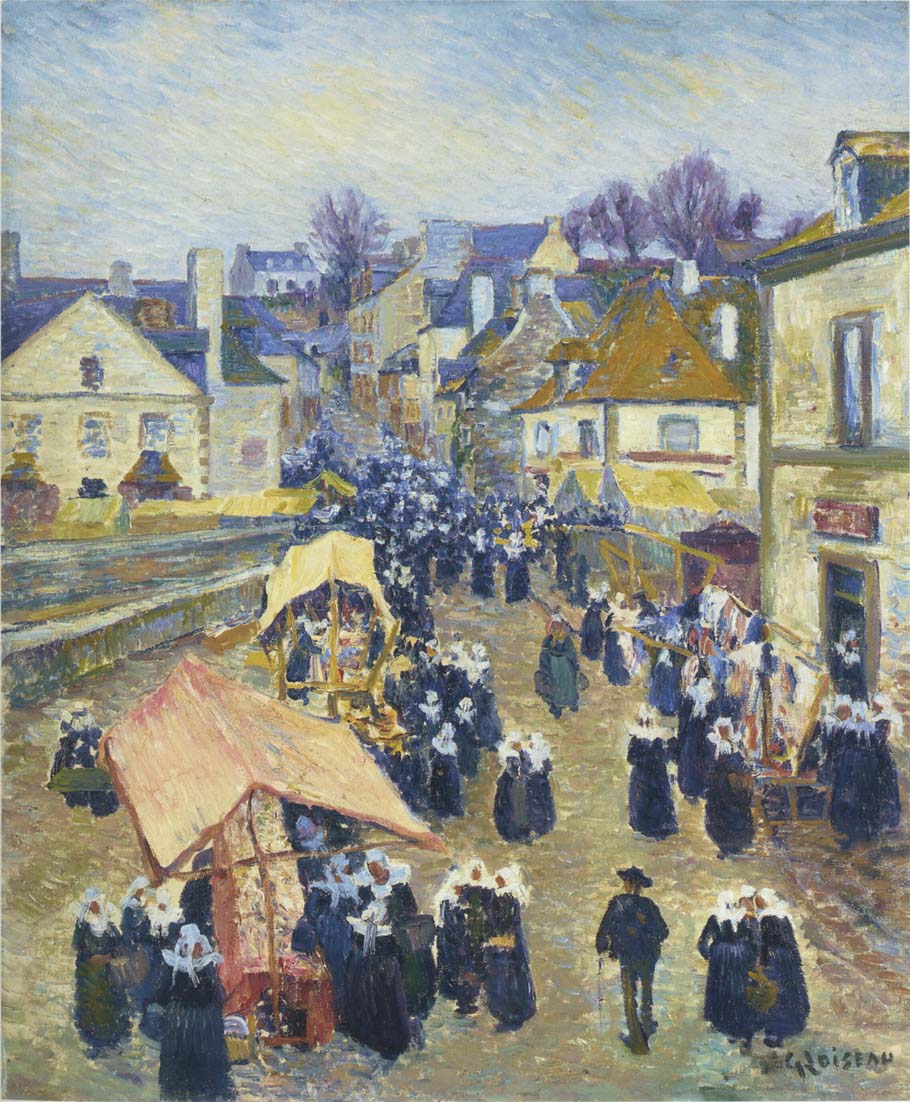 Gustave Loiseau Street at Pont Aven 1923 Fine Art Print