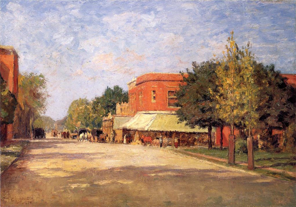 T. C. Steele Street Scene 1896 Fine Art Print