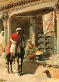 Edwin Lord Weeks Street Vendor, Ahmedabad 1885 Fine Art Print