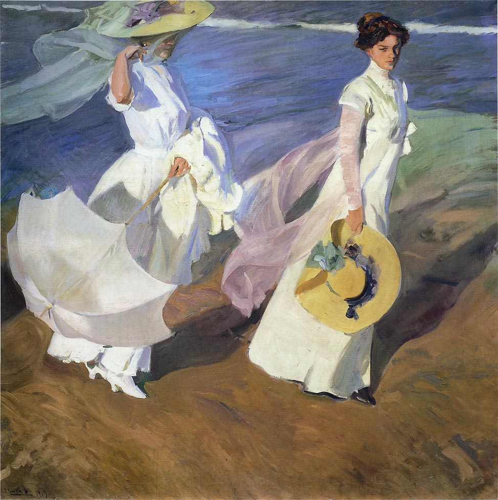 Joaquín Sorolla Strolling along the Seashore 1909 Fine Art Print