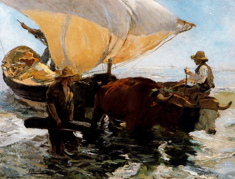 Joaquín Sorolla Study for 'The Comeback of the fisheries' 1894 Fine Art Print