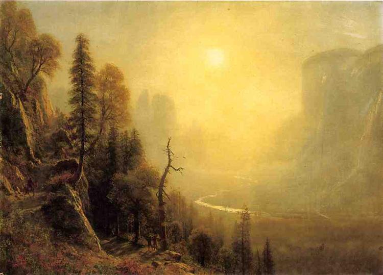 Albert Bierstadt Study for Yosemite Valley, Glacier Point Trail 1873 Fine Art Print