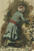 Edwin Lord Weeks Study of a Moor in Blue 1878 Fine Art Print