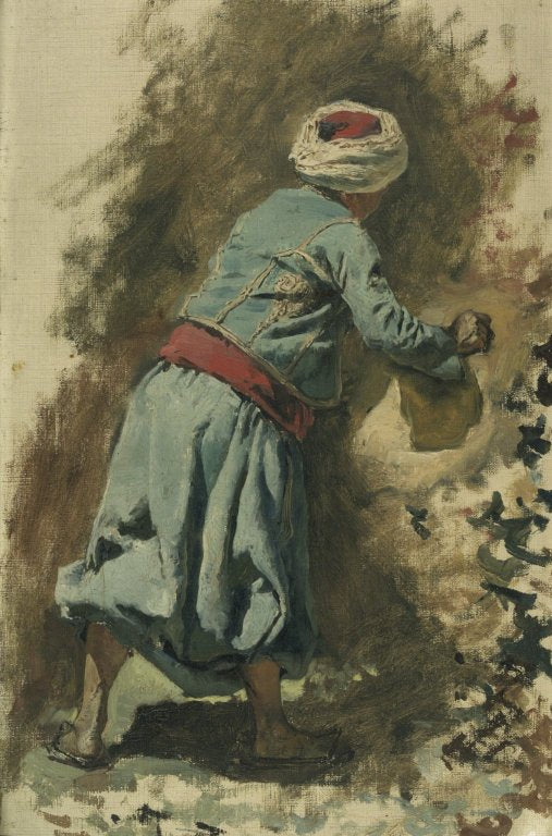 Edwin Lord Weeks Study of a Moor in Blue 1878 Fine Art Print