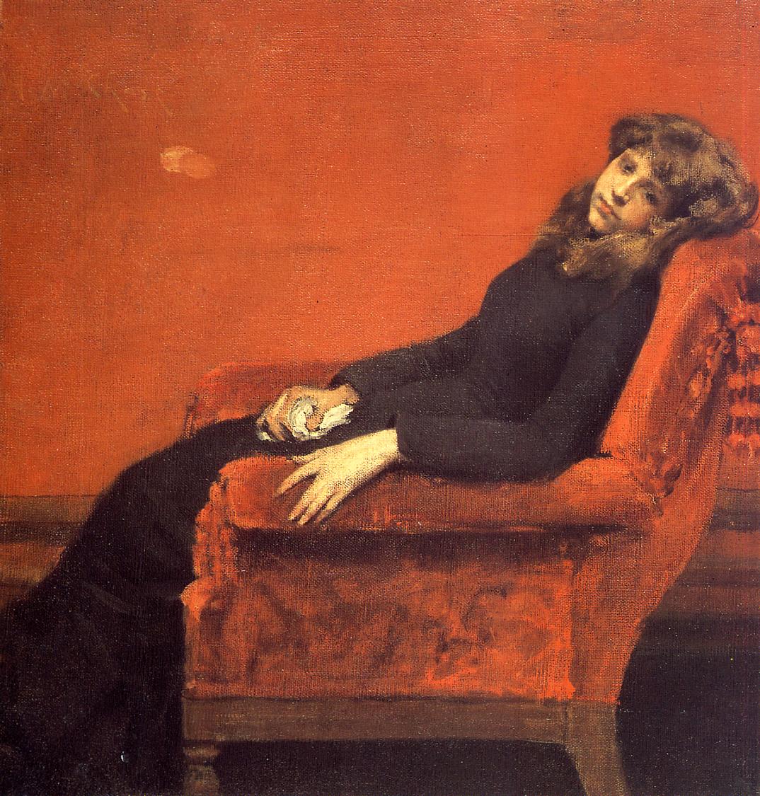William Merritt Chase At Her Ease 1884 Fine Art Print