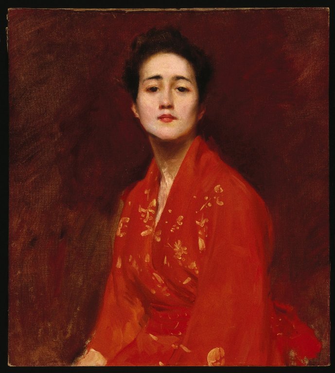 William Merritt Chase Study of Girl in Japanese Dress 1895 Fine Art Print