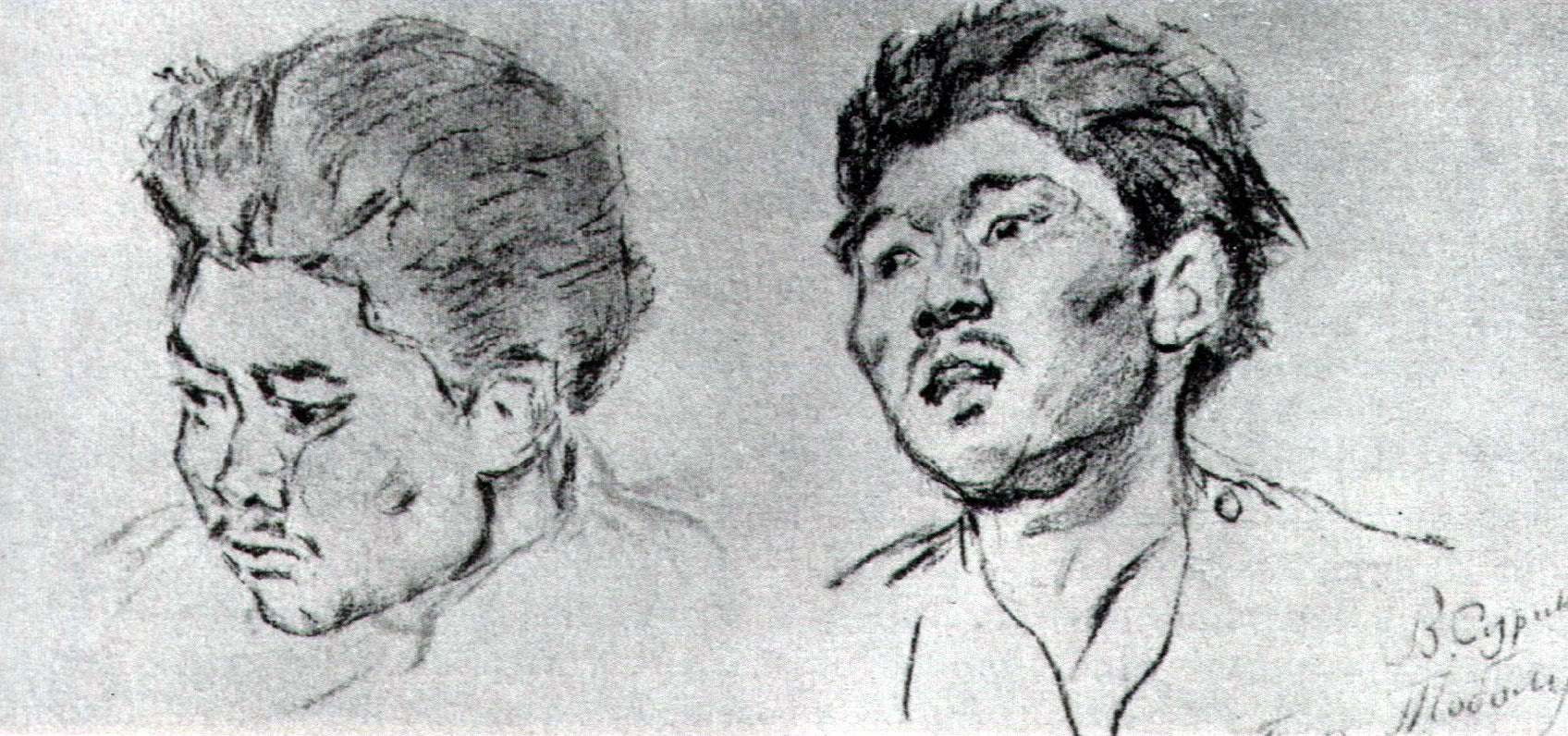 Vasily Surikov Study of Khakasy 1892 Fine Art Print