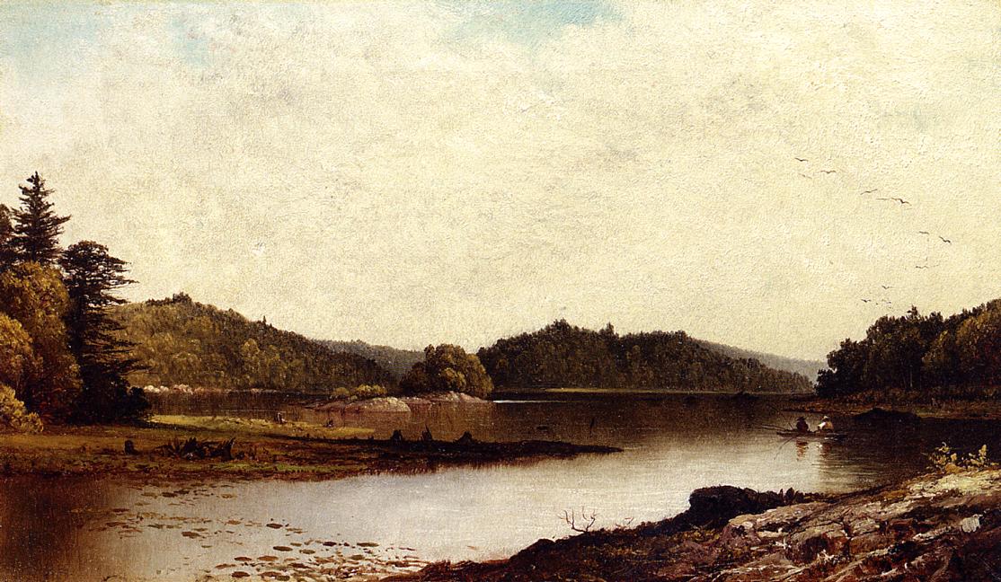 David Johnson Study of Wawayanda Lake, Orange Co. 1873 Fine Art Print